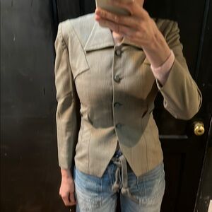 1940s Vintage Tan Blazer, SZ S